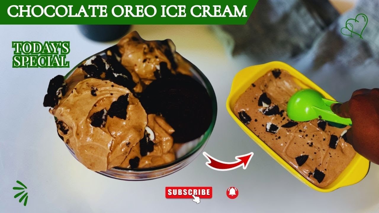 Easy Homemade Chocolate Oreo Ice Cream Recipe #oreoicecream #chocolateicecream  #icecream