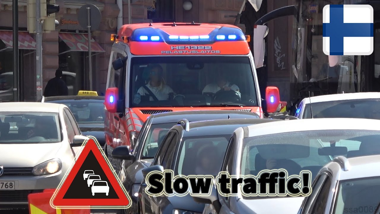 [Helsinki] Ambulance stuck in traffic [FI | 5.2019]