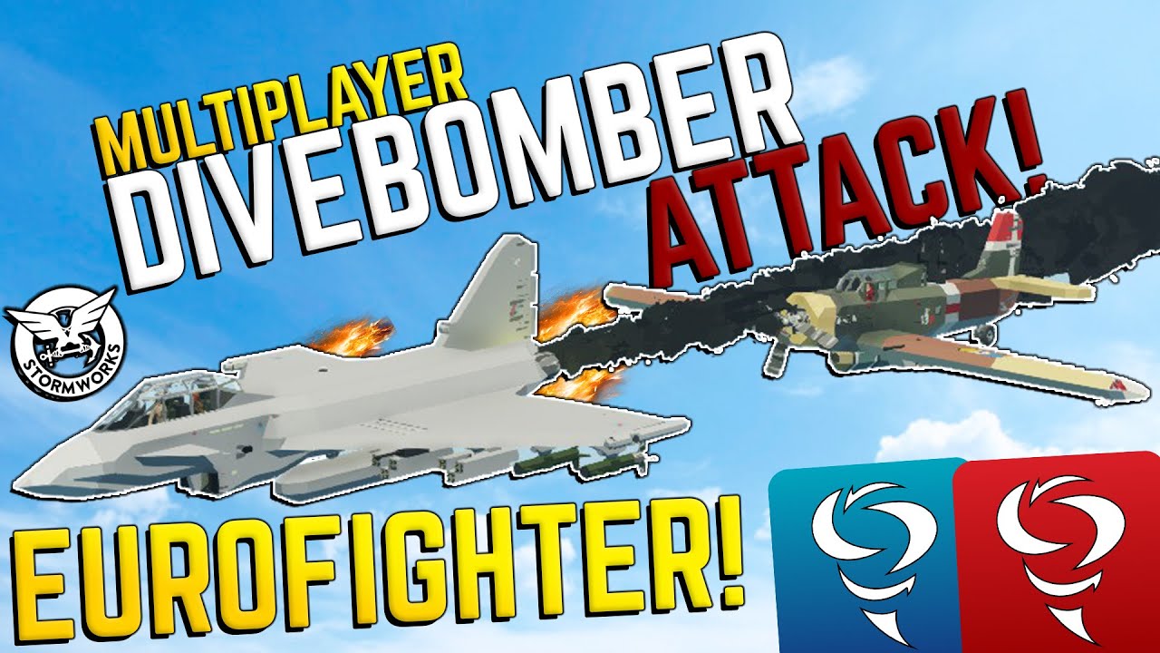 IDIOTS In A WW2 Dive Bomber SHOOT DOWN Jet Fighter! - Multiplayer Stormworks