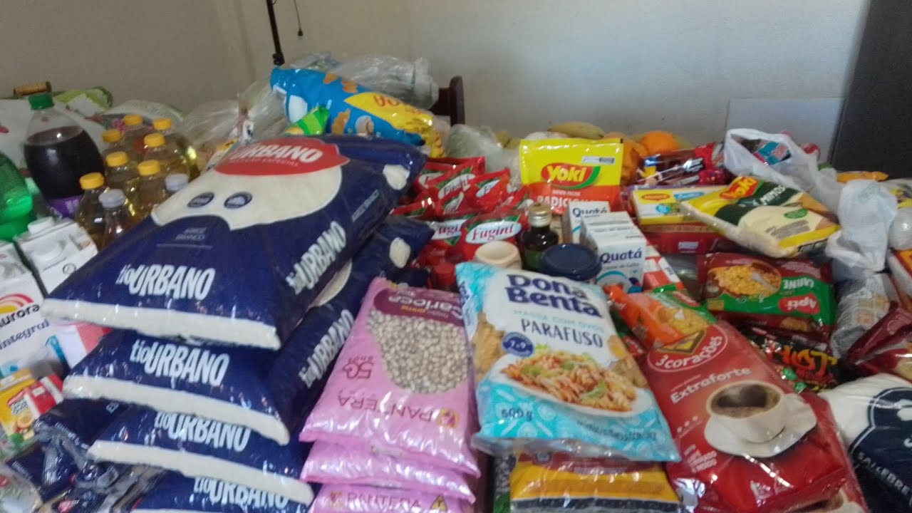 Compra de mês no supermercado com valor quanto que