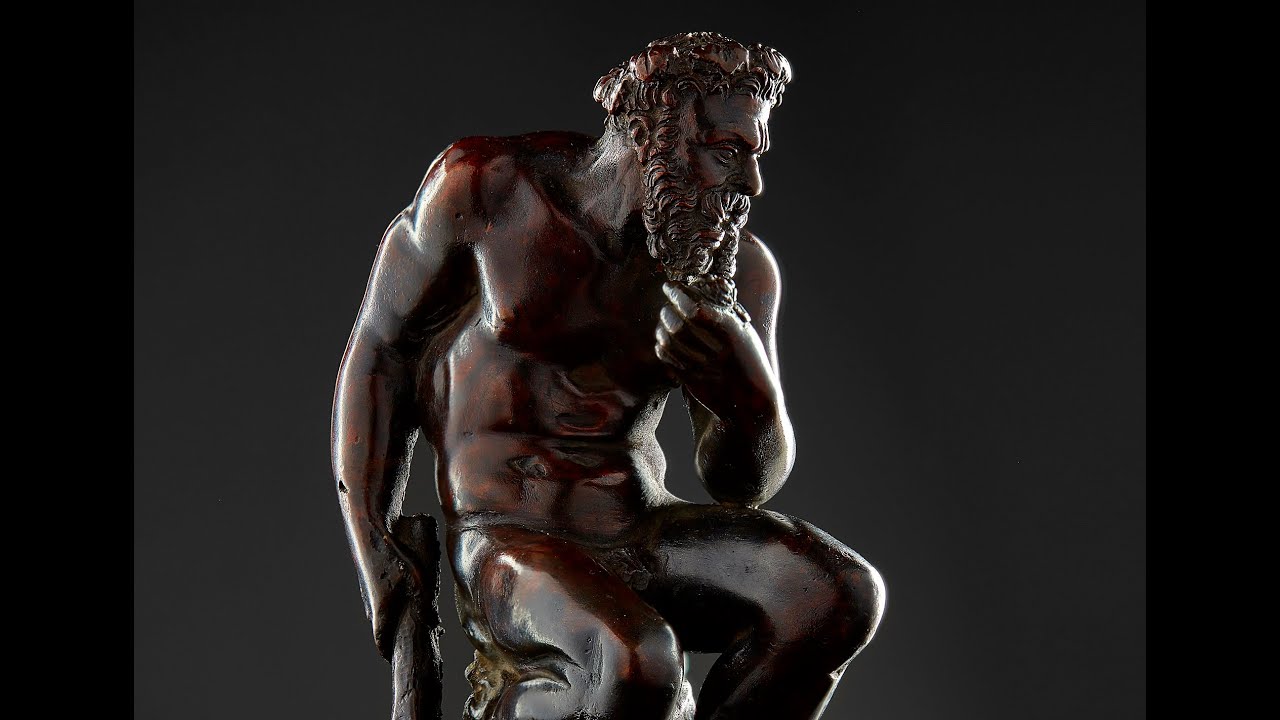 Bronze Figure of Seated Hercules