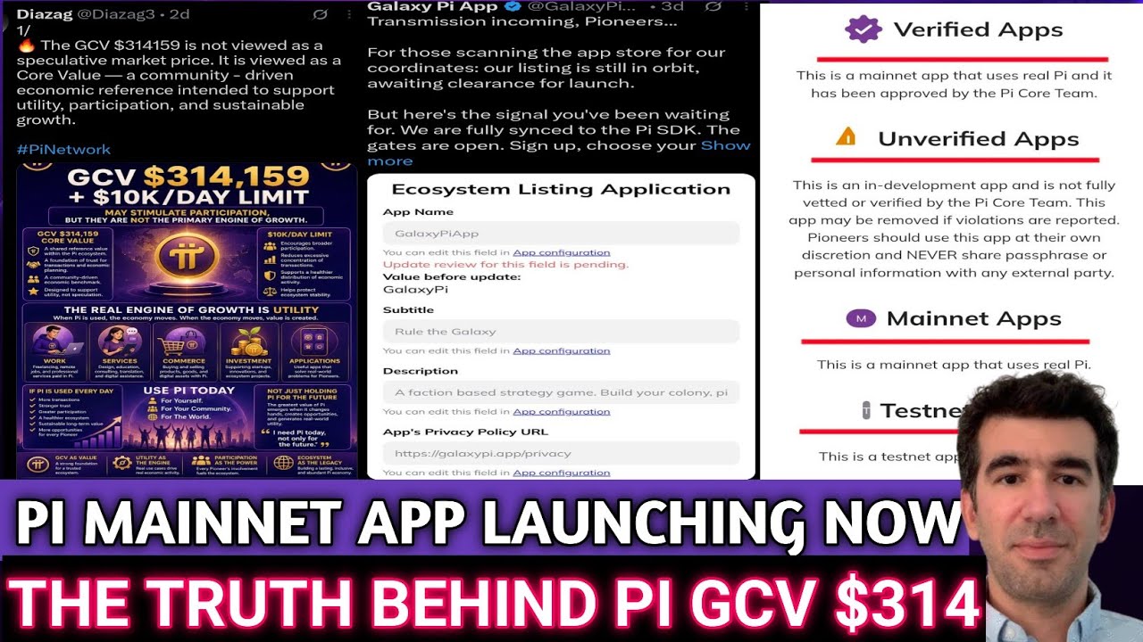 Pi Network Mainnet: Pi GCV $314,159 EXPOSED! Galaxy Pi App Launch & Scam Warning