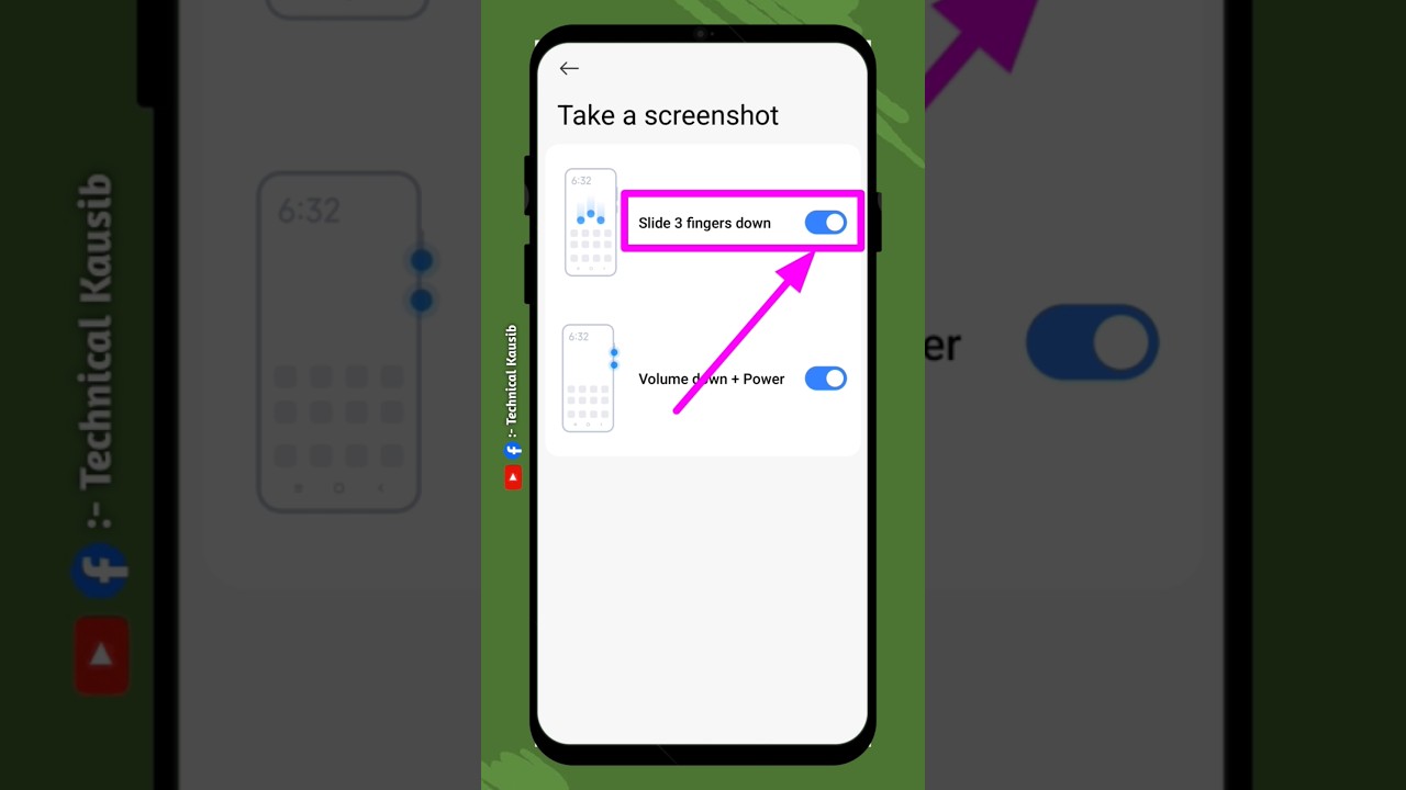 How to enable 3 finger screenshot in Redmi #shorts