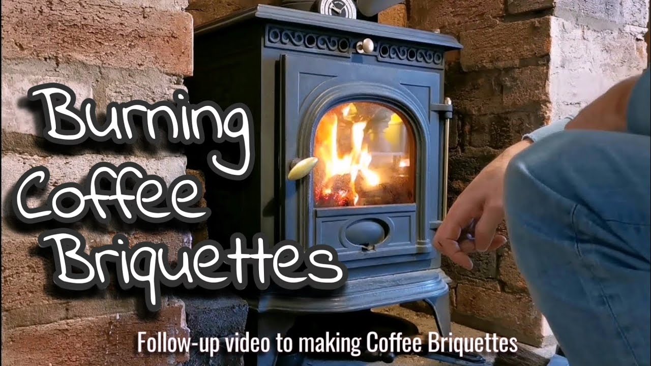 Coffee Briquettes burn video - How well do Coffee Briquettes burn? Ep12