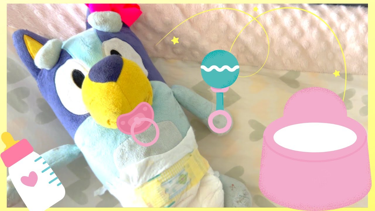 Baby BLUEY Plush Toys! Potty Training Fun | Baby Bluey Plush Pretend Play | Potty Training Learning
