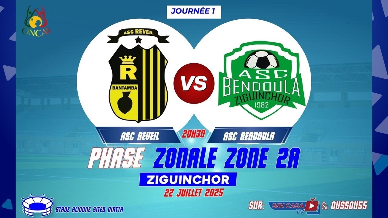 NAVETTANE ZONE 2A ZIGUINCHOR2025 ASC BENDOULA VS ASC REVEIL