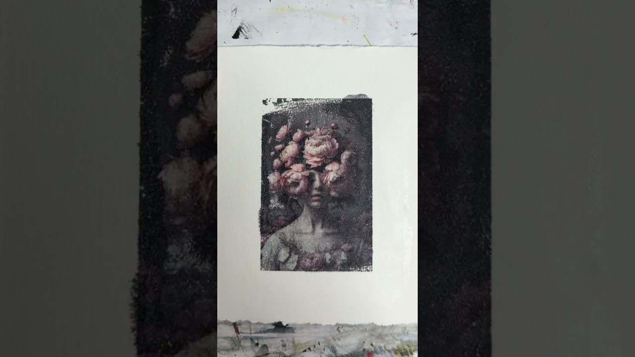 Inkjet Image Transfer With Transparency Film #shorts #inkjet transfer #mixedmediaart