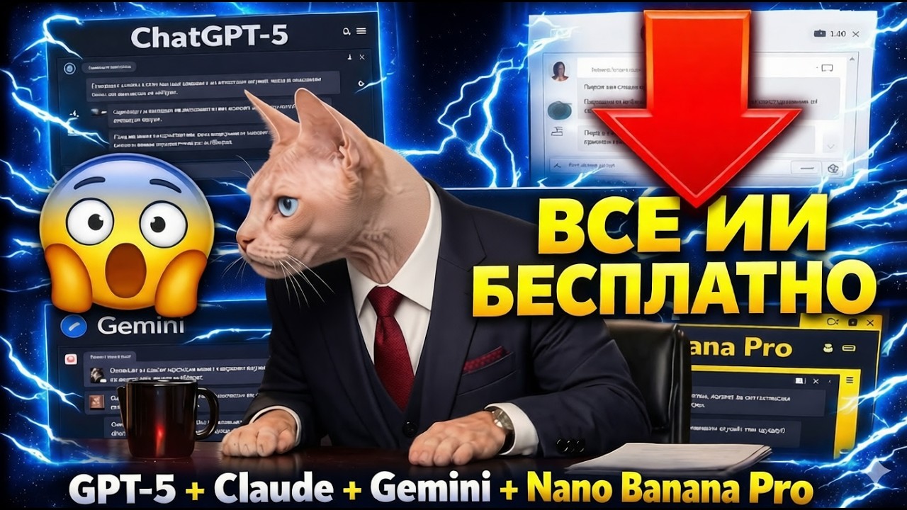 🔥 БЕСПЛАТНЫЙ доступ к 40 нейросетям! ChatGPT, Claude, Gemini и другие