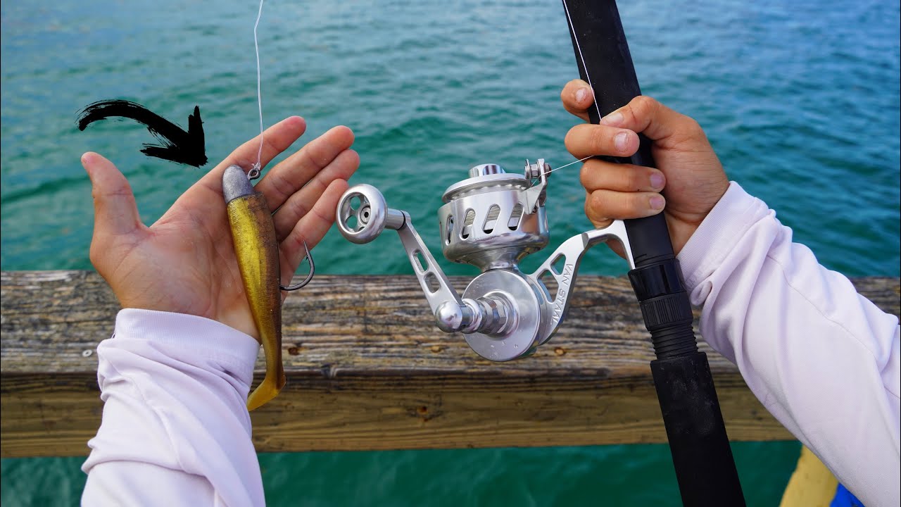 Ловля тарпона с пирса на приманки Swimbaits