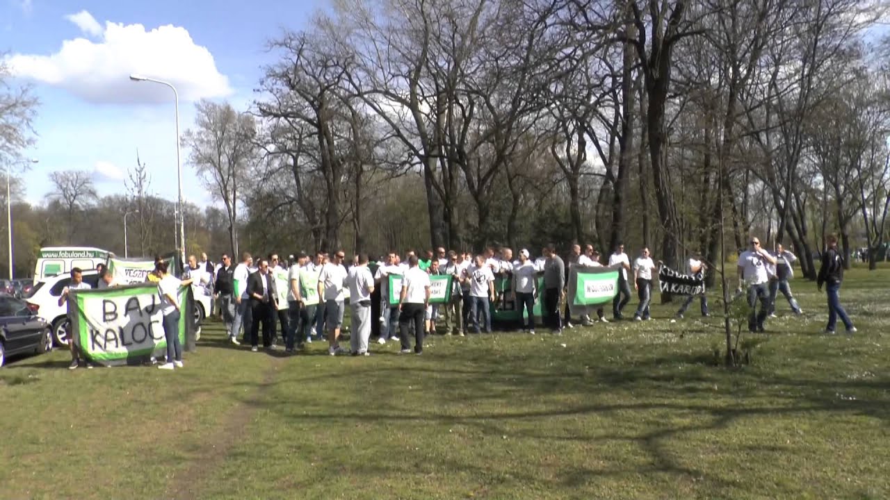Z&ouml;ld Feh&eacute;r Buszh&aacute;lozat &eacute;rkez&eacute;se a DERBYRE