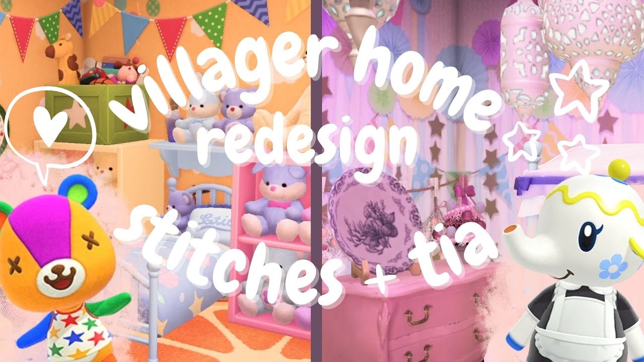 Home Redesign: Stitches and Tia | Interior Speedbuild | Animal Crossing: New Horizons