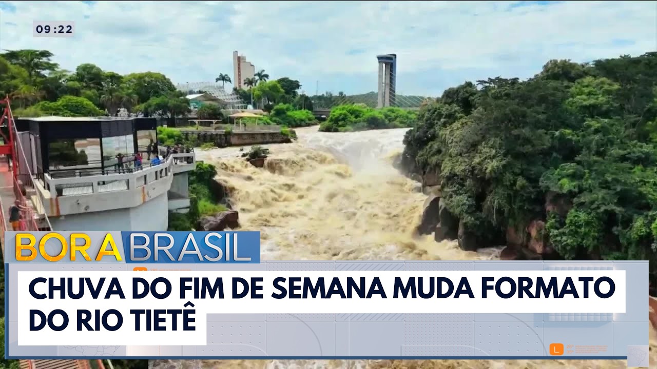 Intensidade das chuvas transforma Rio Tiet&ecirc; | Bora Brasil