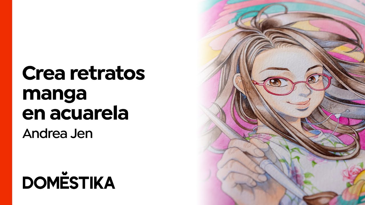 Retratos de estilo manga en acuarela - Curso de Andrea Jen | Domestika