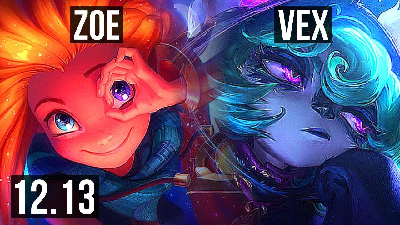 ZOE vs VEX (MID) | 10/0/1, Legendary, 500+ games, 900K mastery | KR Master | 12.13
