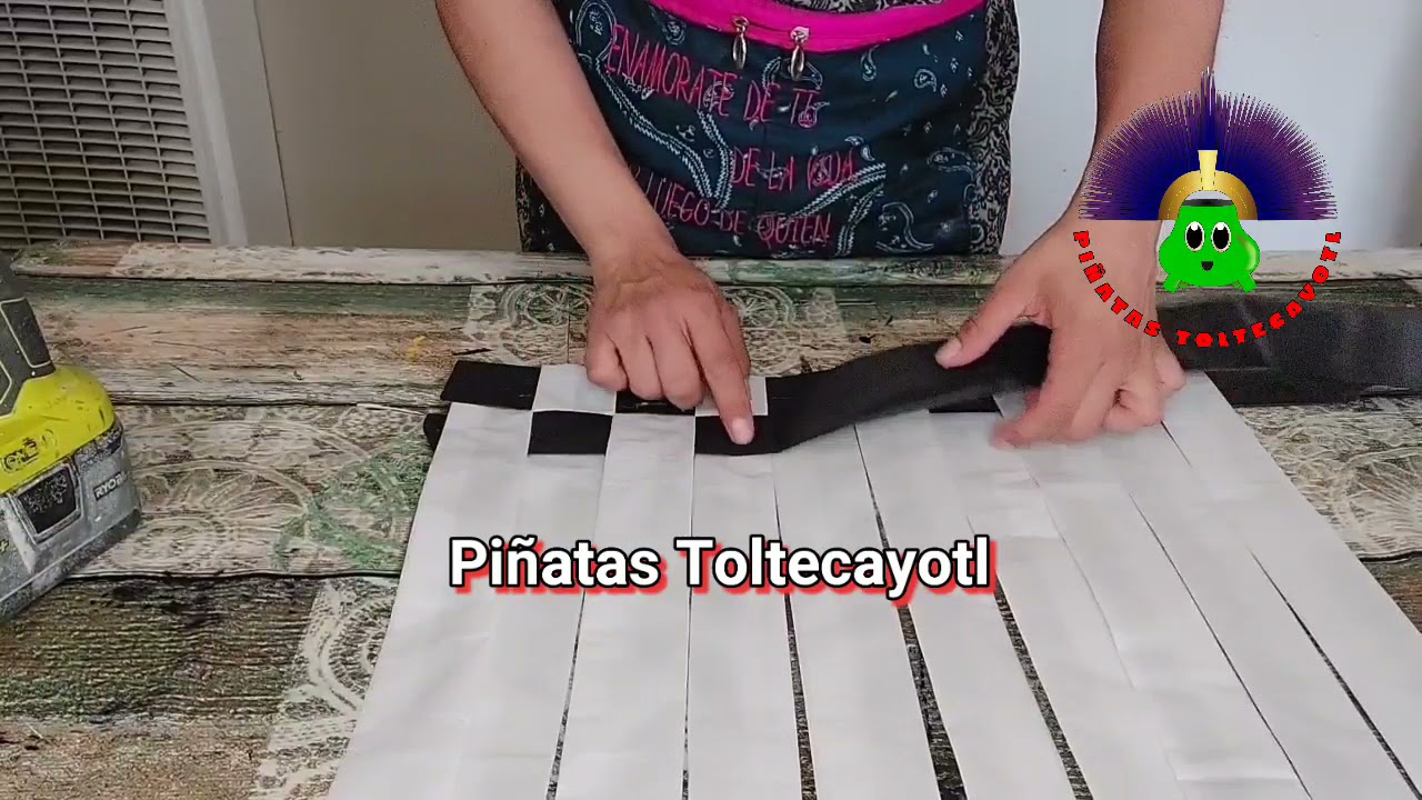 Técnica Canasta y trenza para decorar piñatas. Piñata cars número.