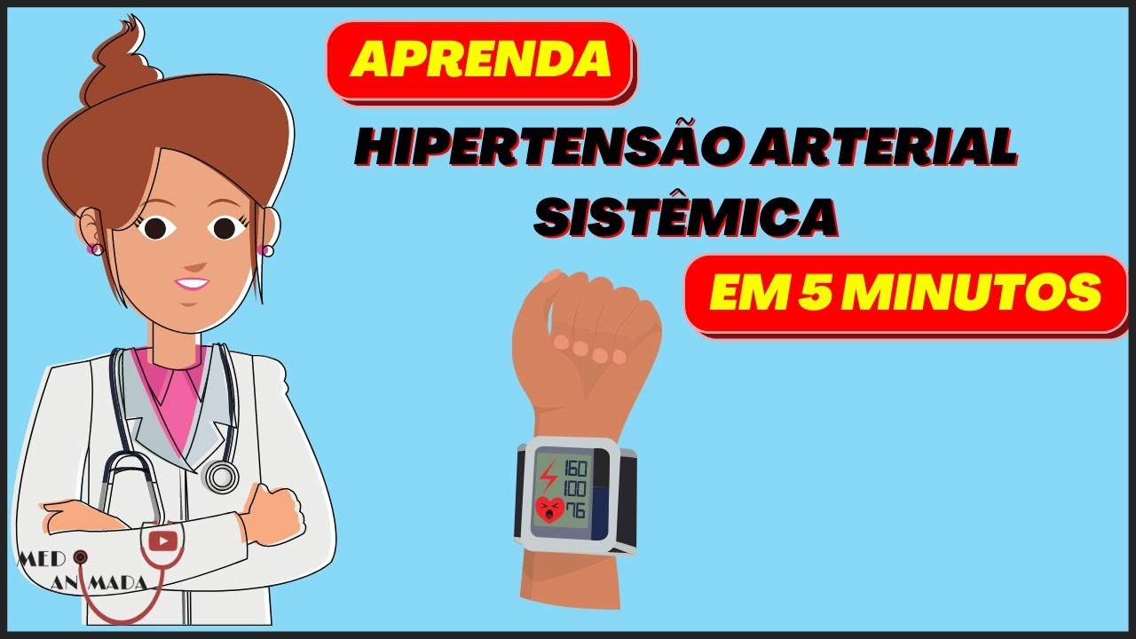 APRENDA HIPERTENSÃO ARTERIAL SISTÊMICA EM 5 MINUTOS - AULA ANIMADA