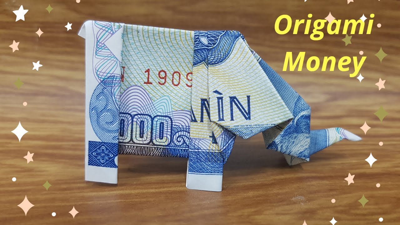 Как сложить слона из бумажных денег # ORIGAMI Money # Как сложить слона из бумажных денег