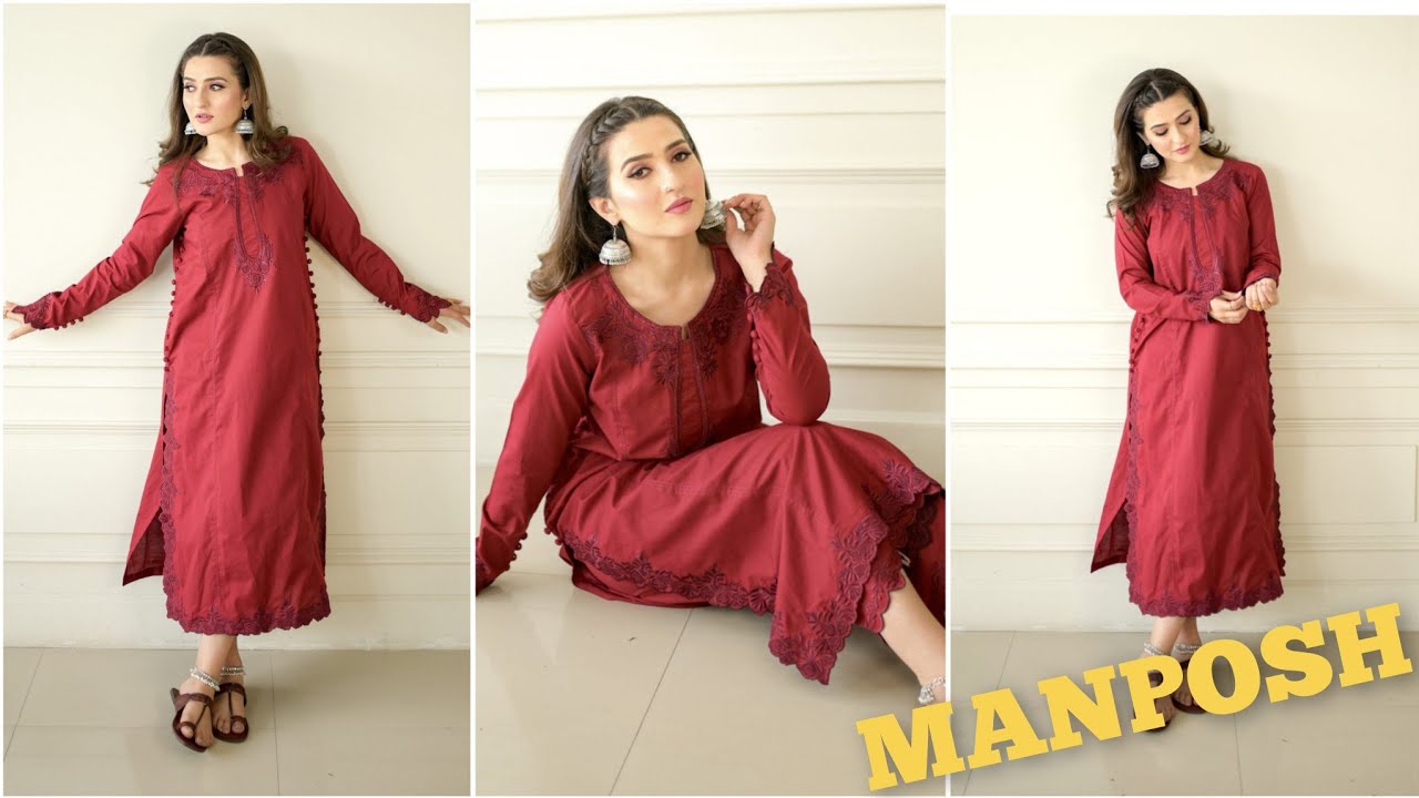 Most beautiful latest dress designing ideas ||Manposh brand new dress collection || for girls 