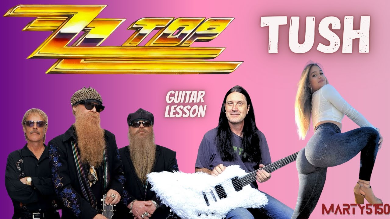 Как играть Tush от ZZ TOP — урок игры на гитаре Билли Гиббонса