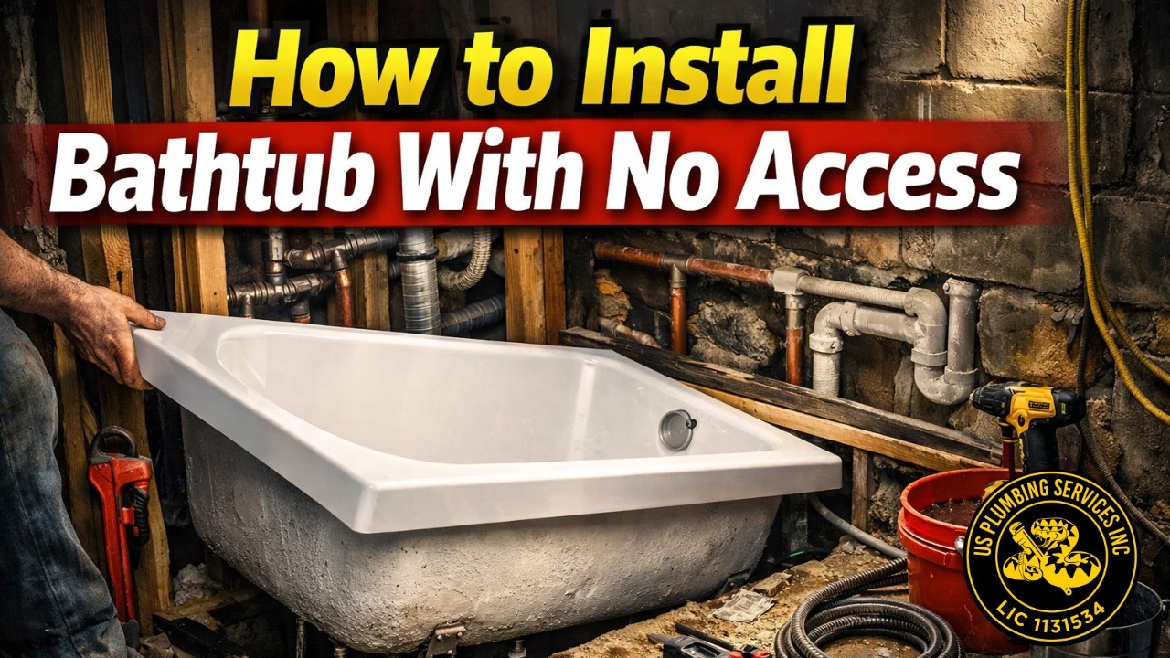 How to install bathtub with no access