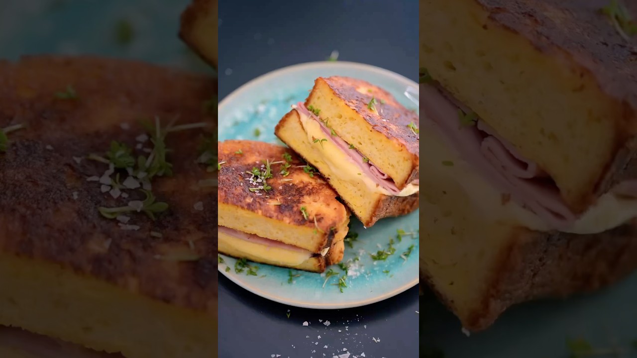 Herzhafter French Toast mit K&auml;se & Schinken ❤️&zwj;🔥