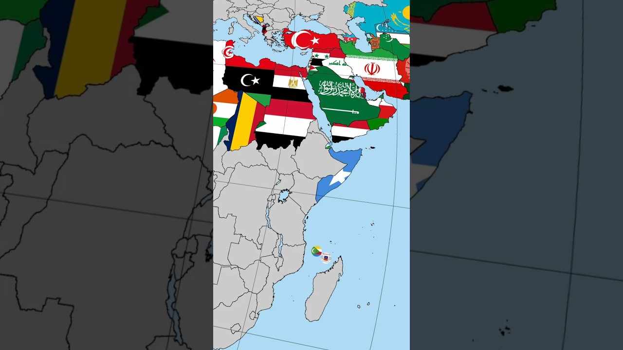 ماذا لو اتحدت جميع الدول الاسلاميه واصبحت دوله واحده #معلومات #دول #العالم #shorts