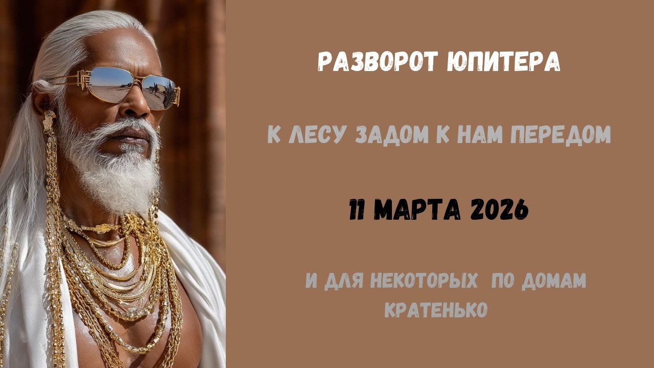 Разворот Юпитера  11 марта 2026 К лесу задом к нам передом и немного домам