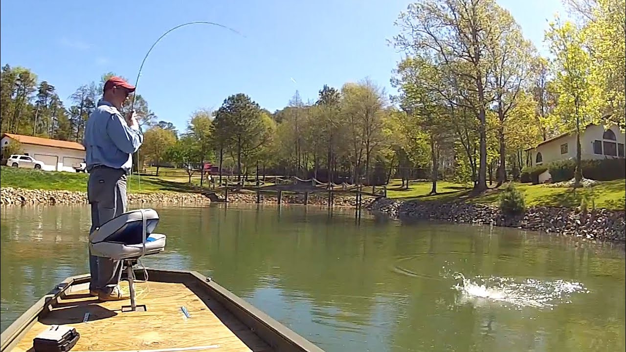 Streamer Fishing for Spotted Bass, Lake Norman - April 2013
