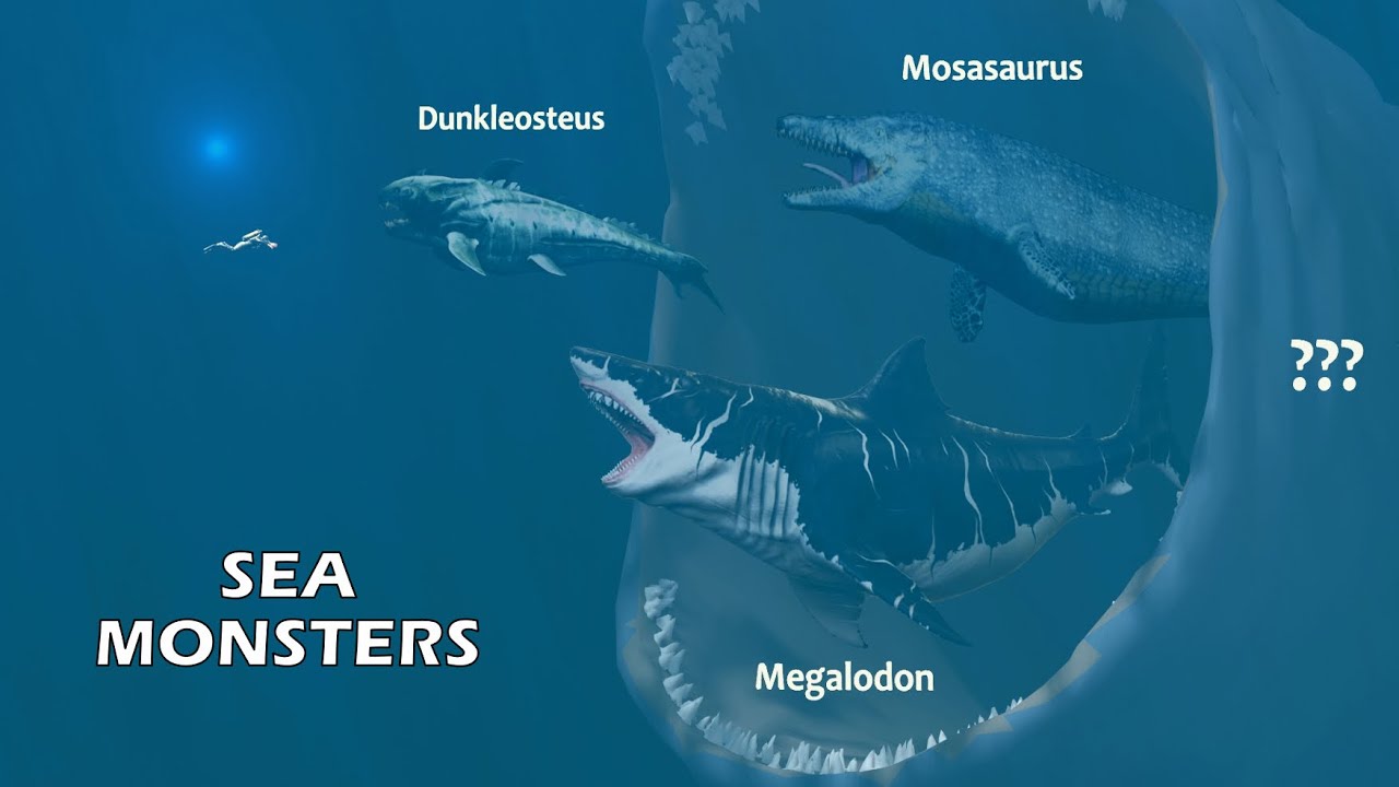 Sea Monsters Size Comparison | The Largest Sea Animals: Living and Prehistoric