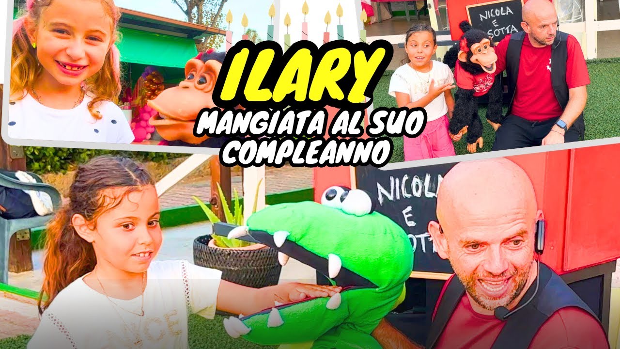ILARY FESTA A SORPRESA CON ISOTTA NICOLA E UN COCCODRILLO CHE PROVERA' A MANGIARLA MA LEI SI RIBELLA