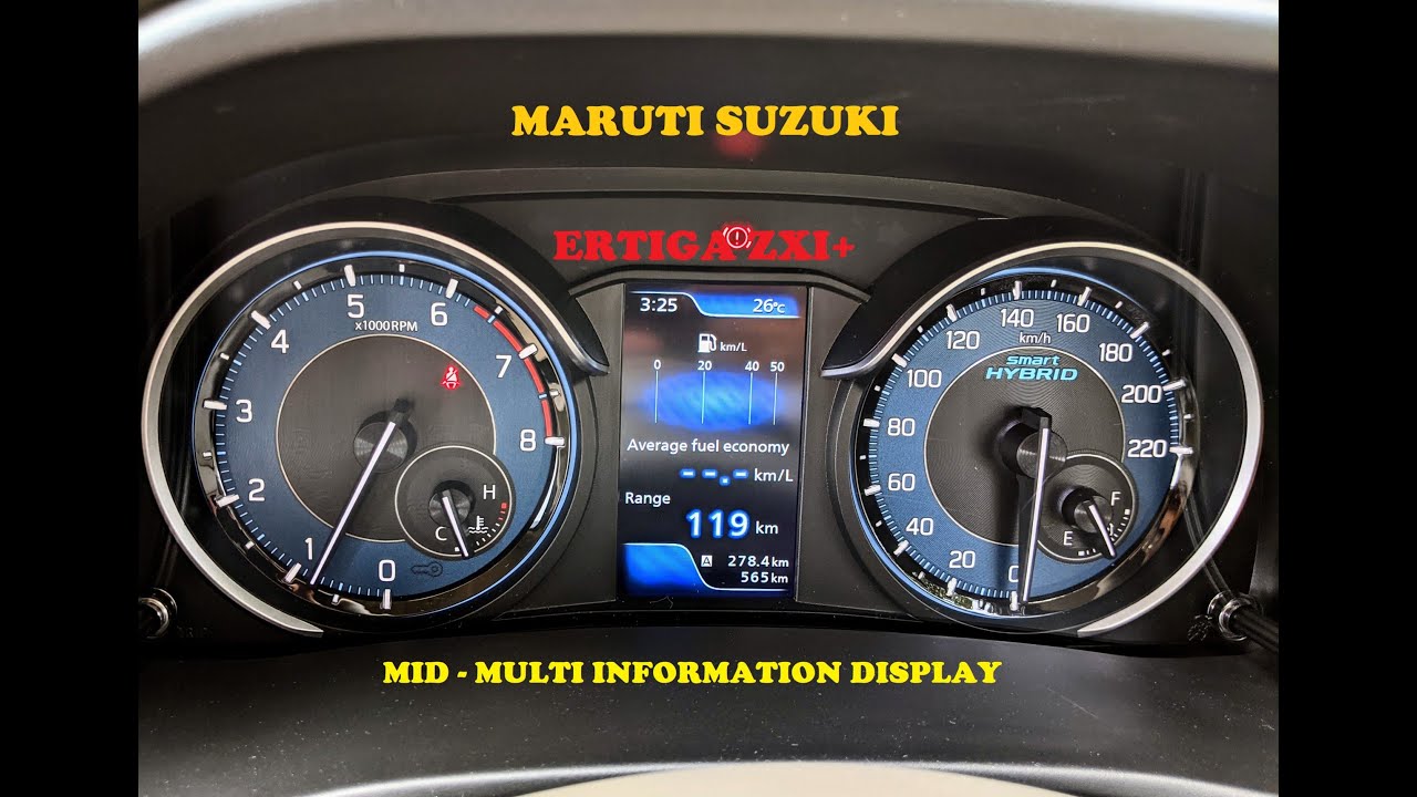 MID (Multi Information Display) of MARUTI ERTIGA 2021 ZXI+ || INSTRUMENT CLUSTER ||HIDDEN FEATURES