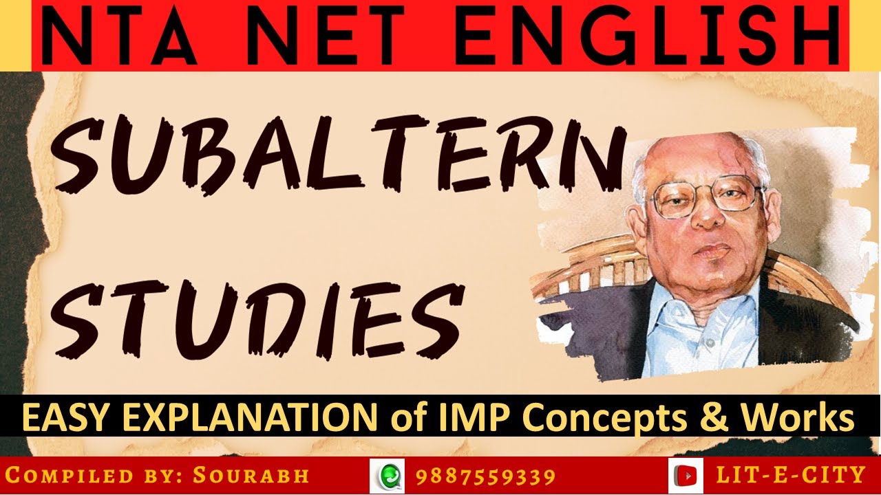 NTA/UGC NET English: Subaltern Studies: Concepts, Theorists and Major Works