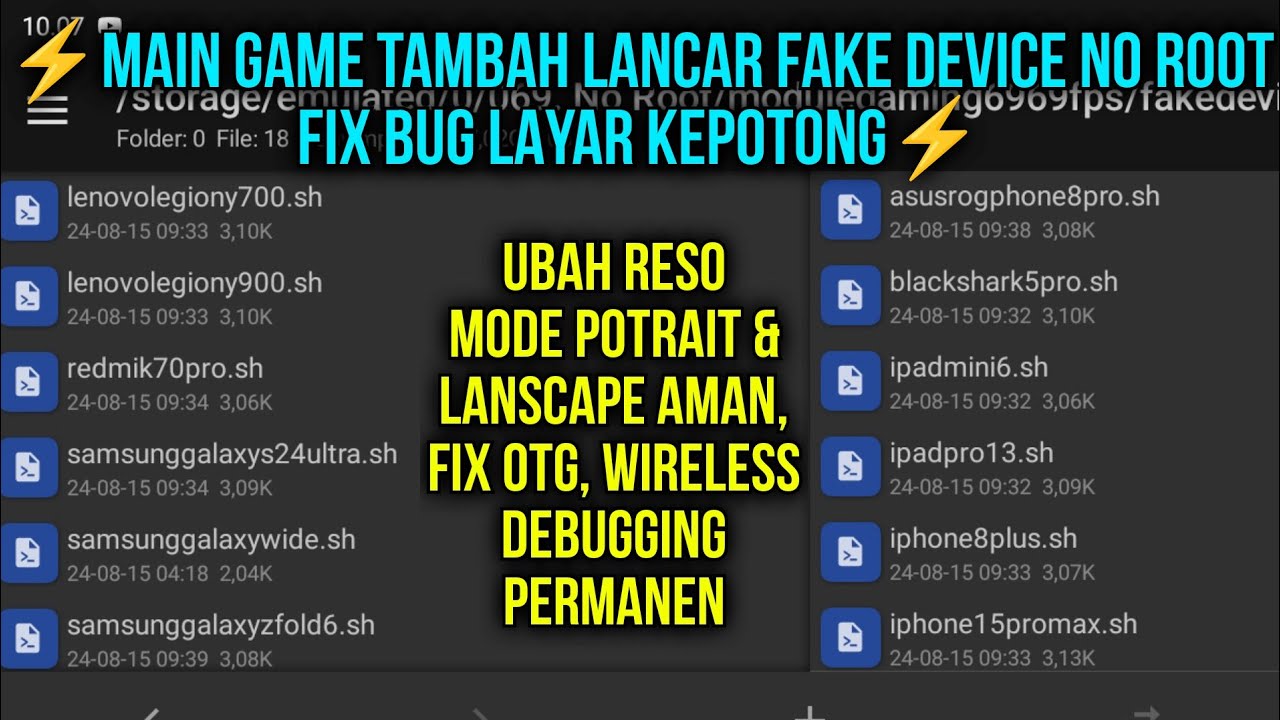 🔥Akhirnya No Root iPad View All Game? Fix Bug Layar Fake Device Resolusi iPad Mini 6+iPhone 8 Plus