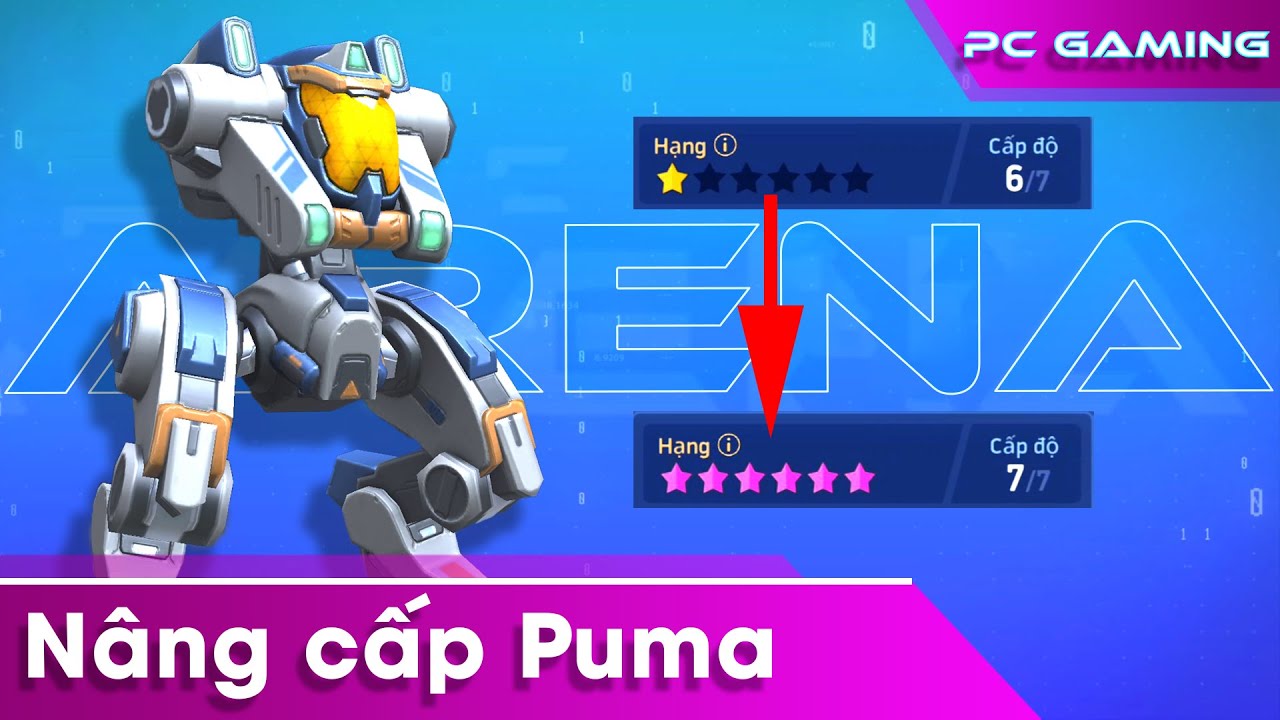 Mech Arena VN# 613 | N&acirc;ng cấp Puma | Puma rank Upgraded full star