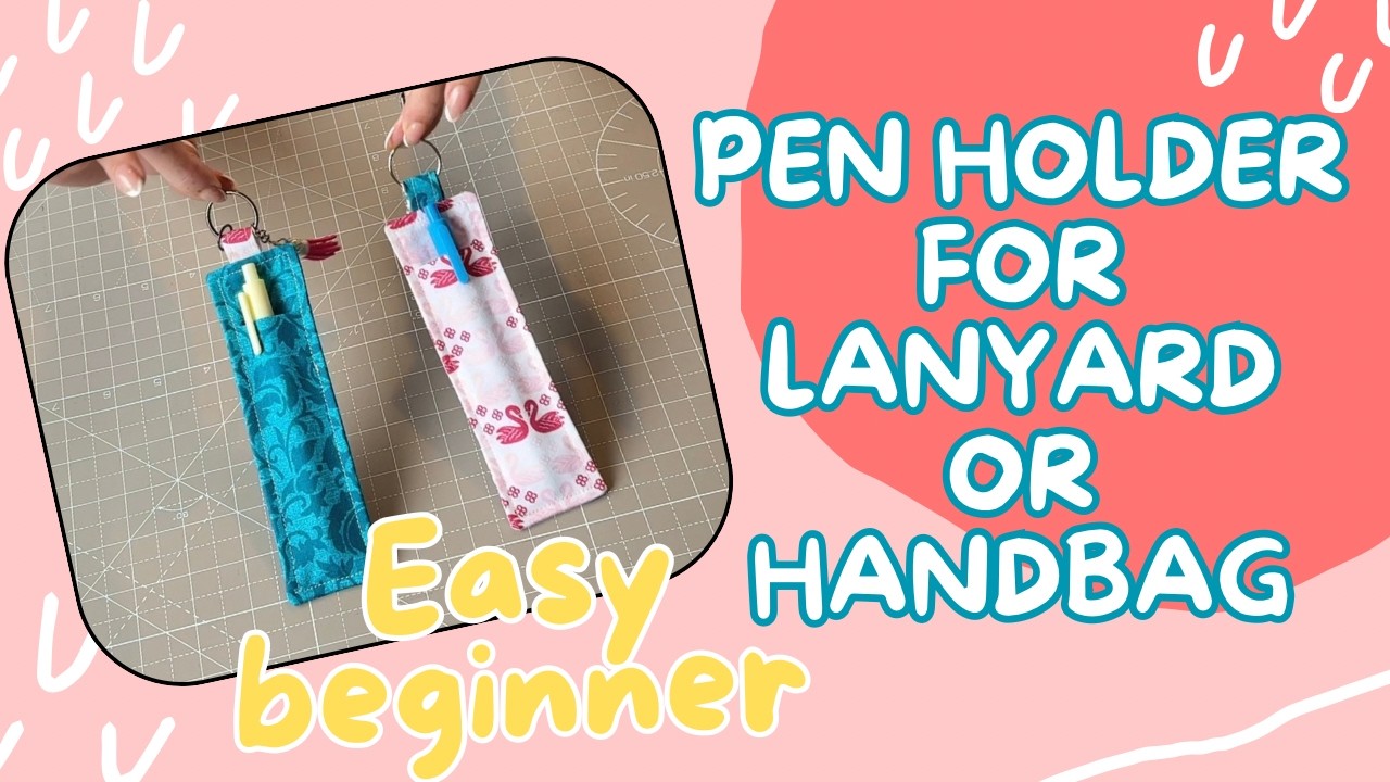 How to sew a lanyard pen holder. 10 minute sewing. Gift ideas
