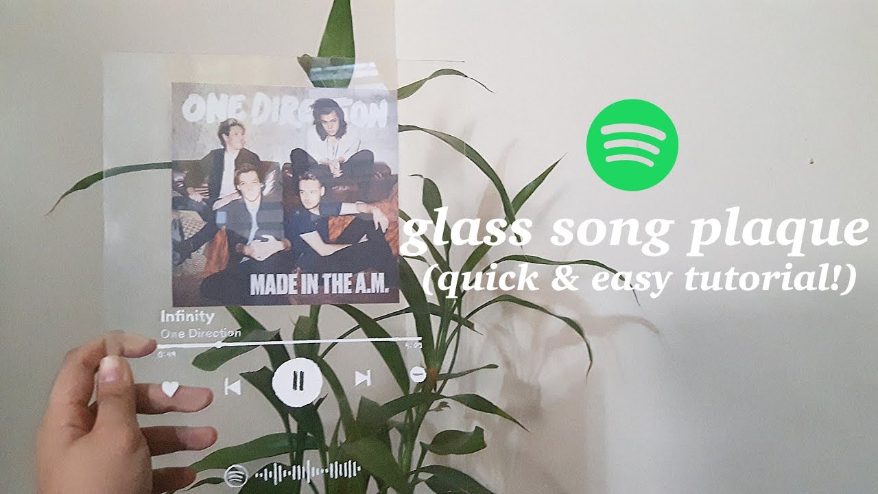 diy spotify glass music plaque without CRICUT! ✨ (AS SEEN ON TIKTOK!) 🎵