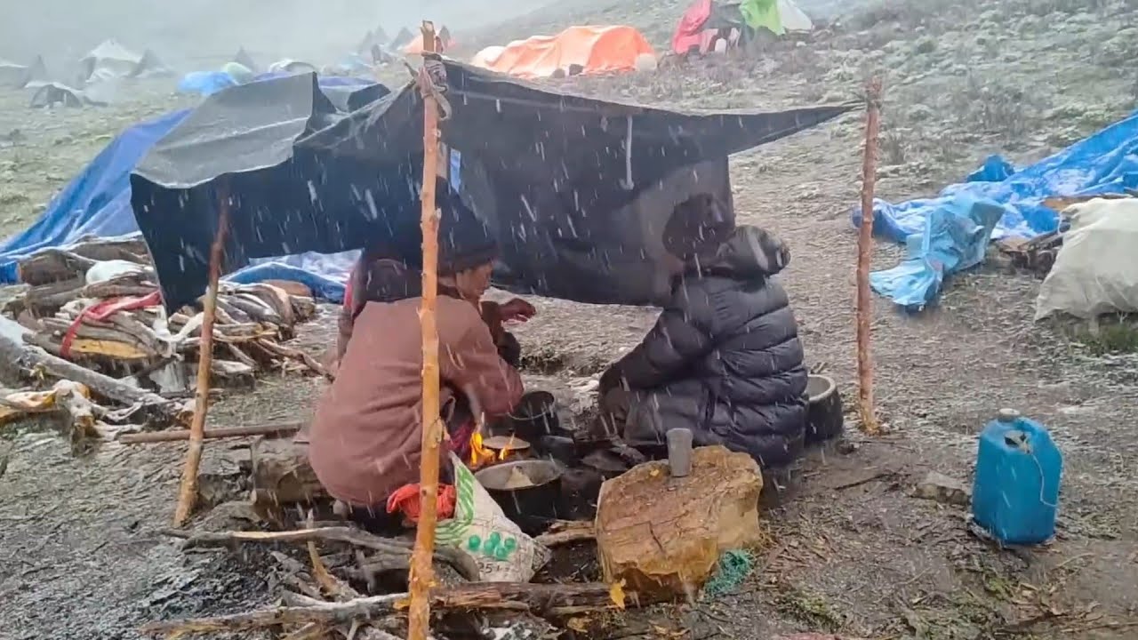 Inside Dolpa’s Coldest Region | A Family’s Real Experience Living in Nature, Caves & Tents| Hiking🌧️