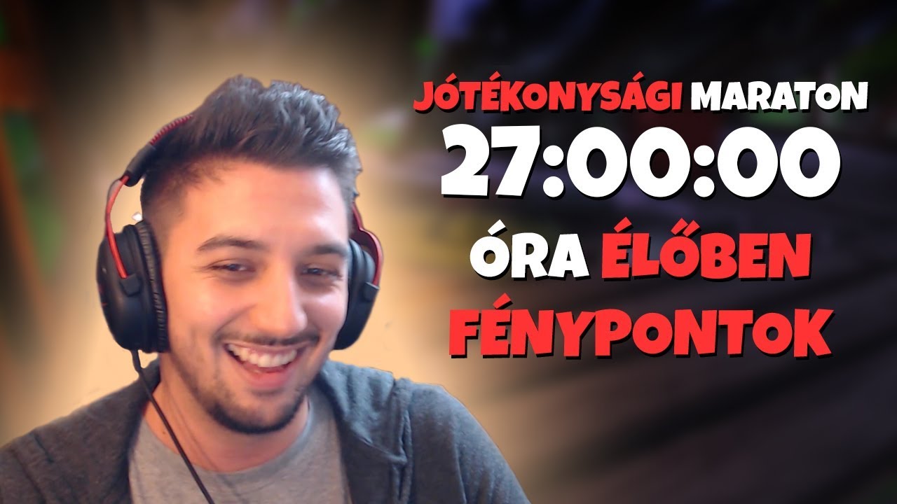 27 ÓRÁN ÁT ÉLŐBEN! | JÓTÉKONYSÁGI MARATON #FÉNYPONTOK