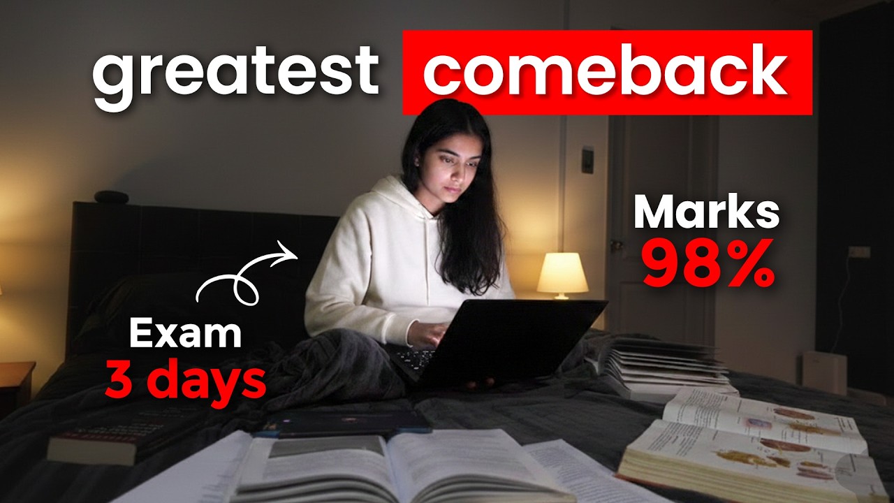 how to STUDY FOR AN EXAM in 3 days and SCORE 90+ (exam hacks you didn't know)