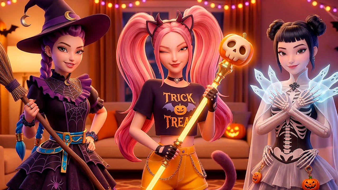 Halloween KPop Demon Hunters Song | Animated Music Video | Croco Beat