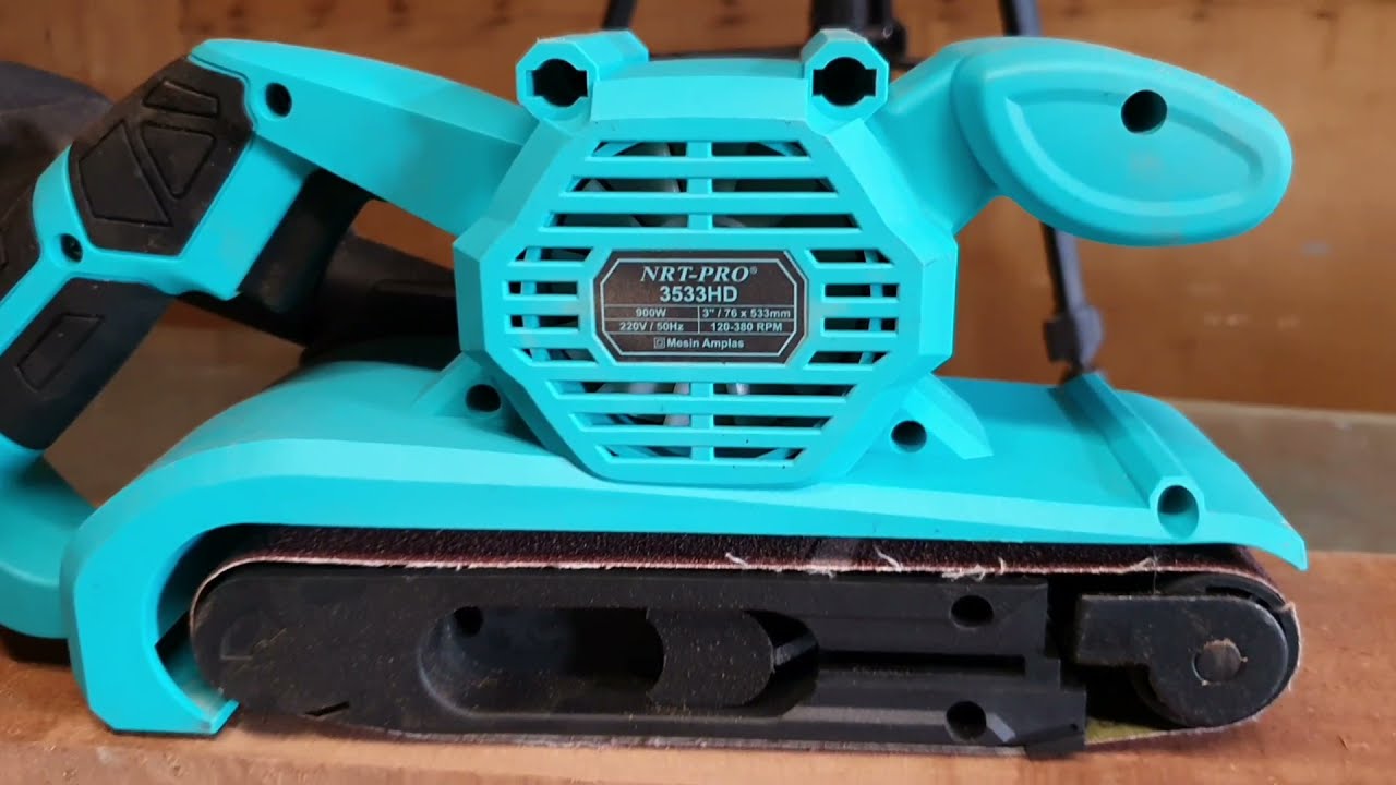unboxing belt sander NRT PRO 3533HD review murah bangeeet