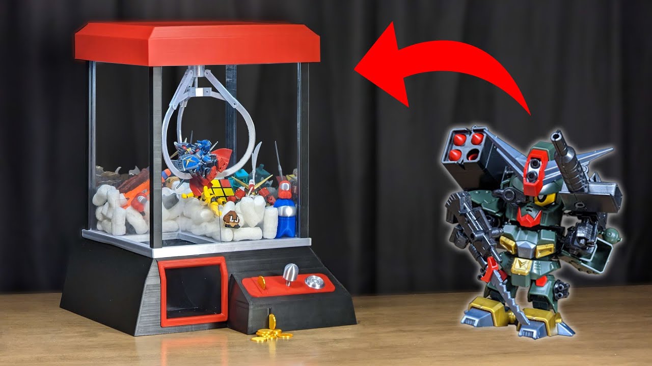 I 3D Printed An Arcade Claw Machine (Gundam Diorama)