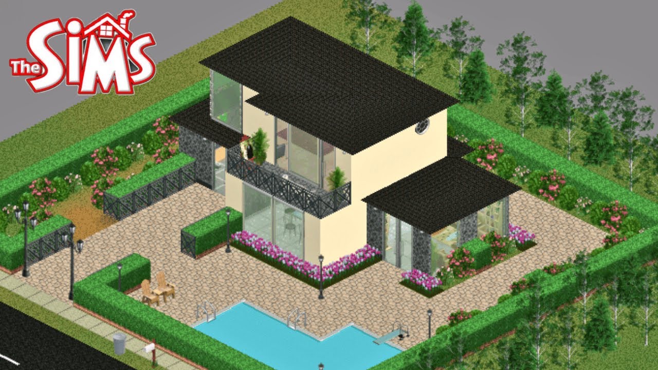 Building a Small Modern Home in The Sims 1