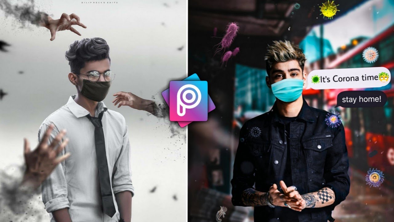 PicsArt Editing Tutorials  | Corona Virus COVID 19 Photo Editing | rtworld