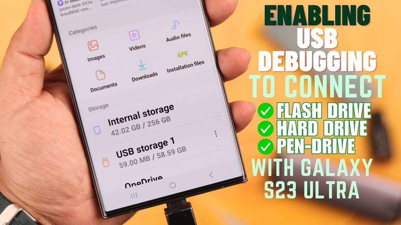 Enable USB Debugging on Samsung Galaxy S23 Ultra To Use USB Flash Drive!