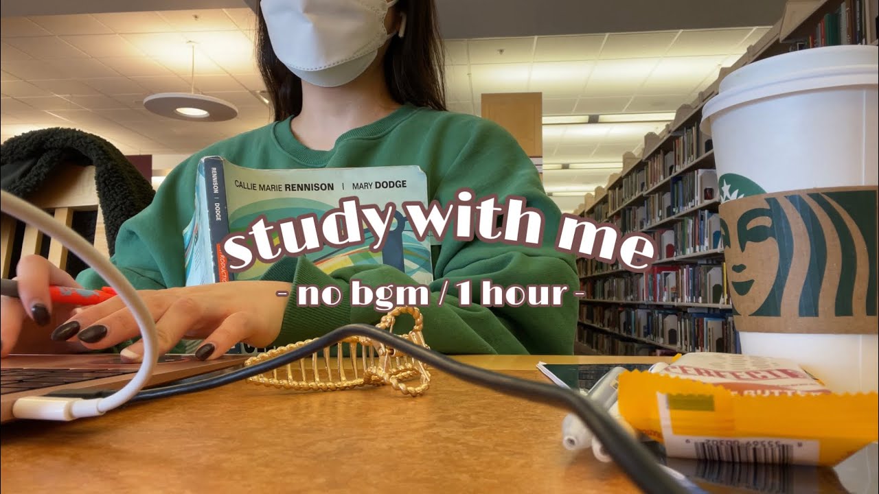 📑study with me💻- no bgm / 1 hour -【作業用】