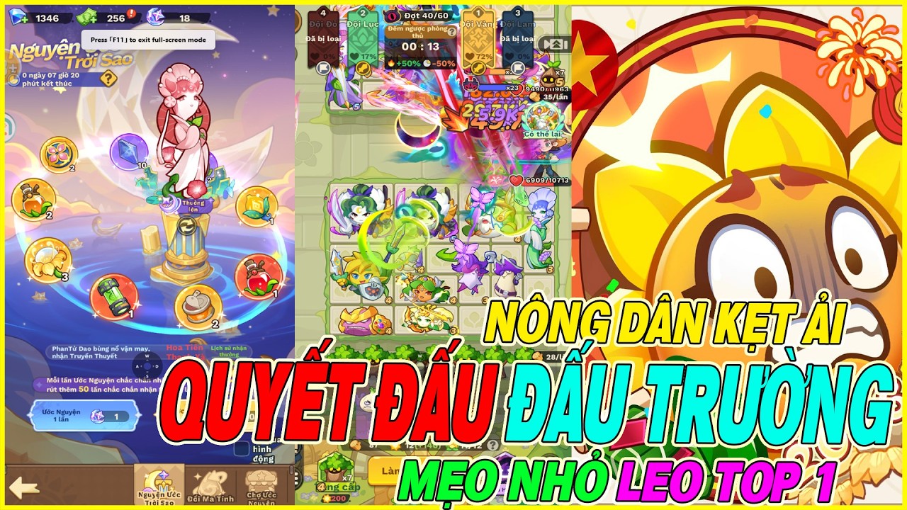 Chiến Tuyến Hướng Dương nông dân vất vả với ải cuối & quyết đấu đấu trường top 1