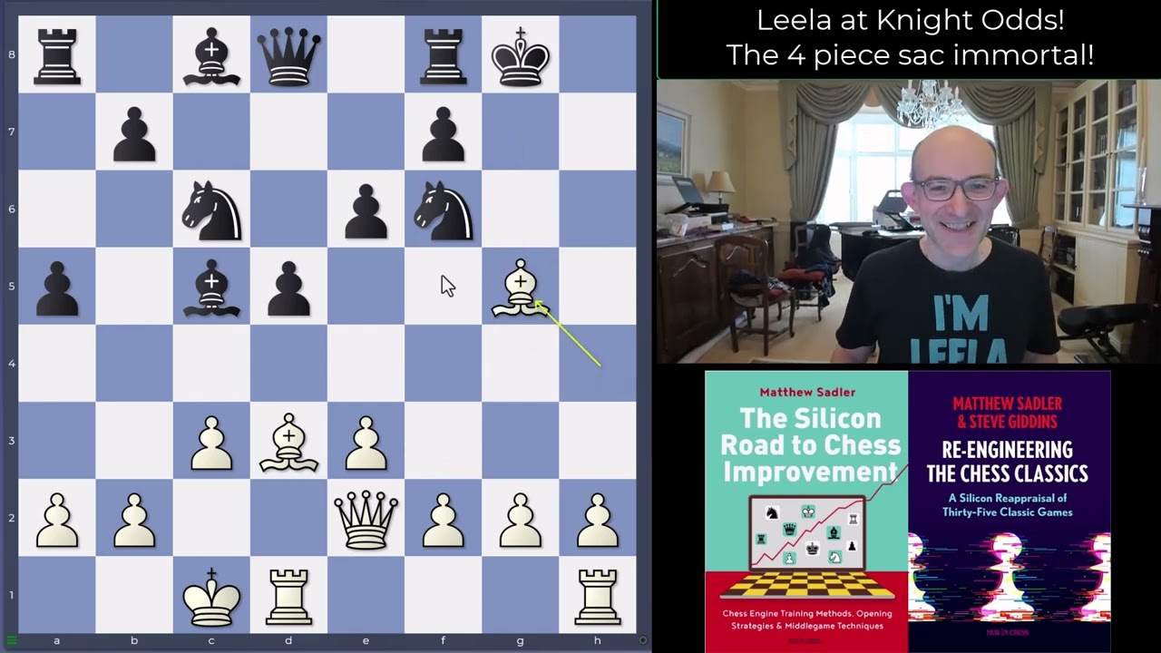 Silicon Road: Leela gives Knight Odds! The immortal 4-piece sacrifice game!