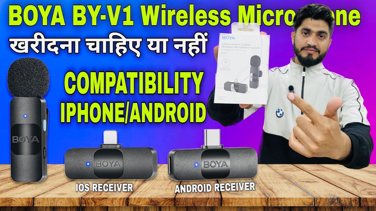 BOYA BY-V1 Wireless Mic Unboxing & Review || Boya 2.4 ghz Omnidirectional Wireless Microphone