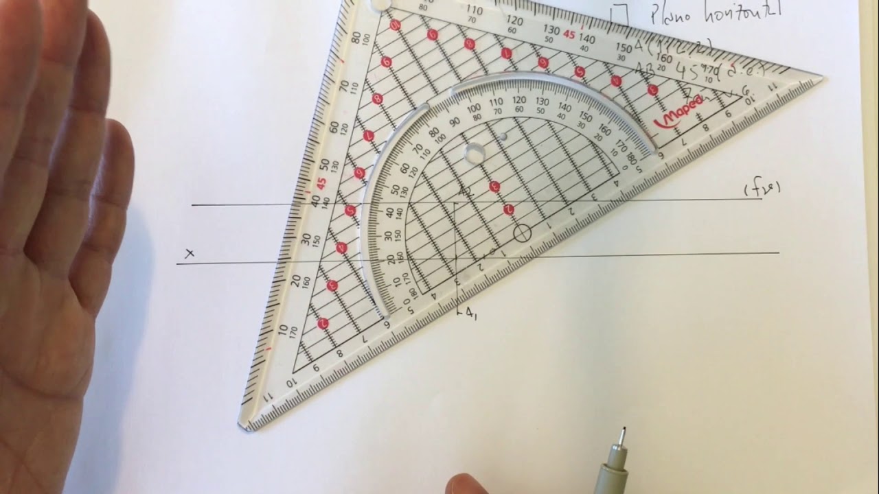 GEOMETRIA DESCRITIVA A 10.ano - Quadrado em plano horizontal